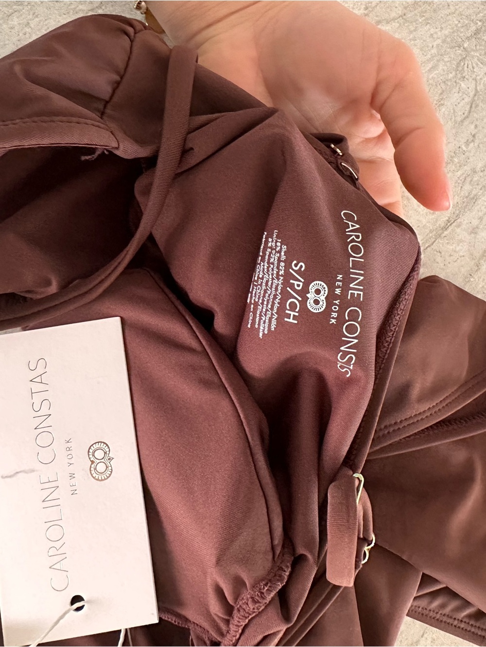 Caroline Constas Chocolate Brown One-Piece Swimsuit - Picture 3 of 3